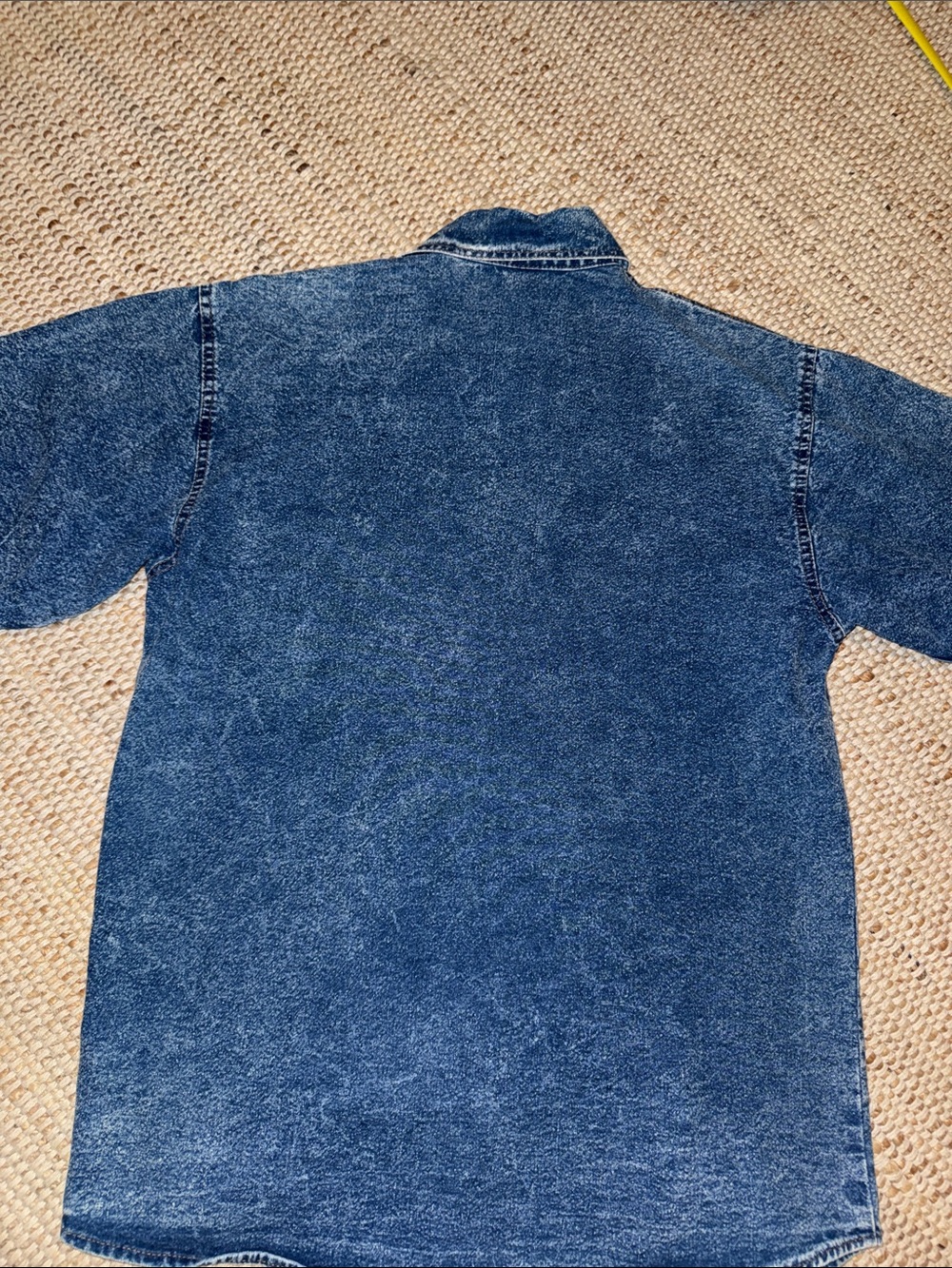 Vintage Pretty Blue Country Embroidered Beaded and Gold Buttoned Acid Washed ♥️ - Picture 8 of 8